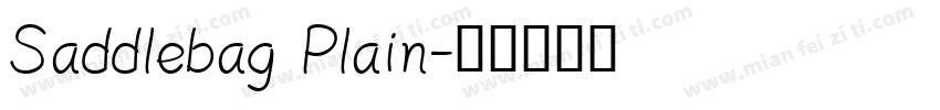 Saddlebag Plain字体转换
